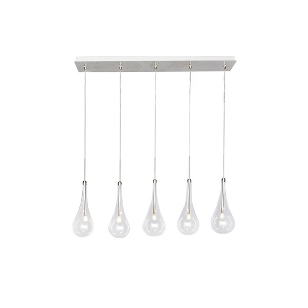 Et2 Larmes LED 5-Light 4.5" Wide Polished Chrome Linear Pendant E23125-18PC - main